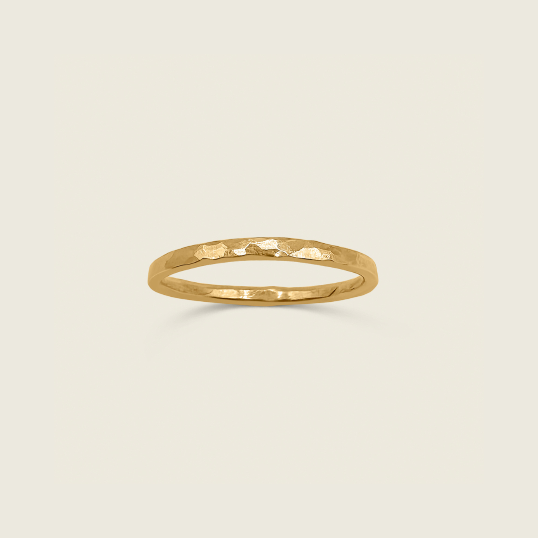 Hammered Ring - 14K Gold Filled: Handcrafted, artisan-designed ring with a modern hammered finish, perfect for gold lovers and collectors seeking unique, high-quality jewelry.