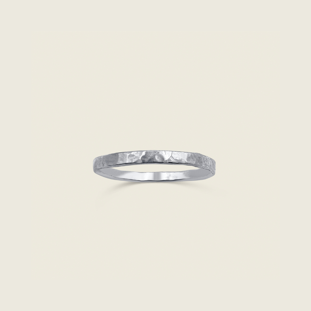 Hammered Ring – Sterling Silver: Handcrafted, artisan-designed ring with a modern hammered finish, perfect for silver enthusiasts and collectors seeking unique, high-quality jewelry.