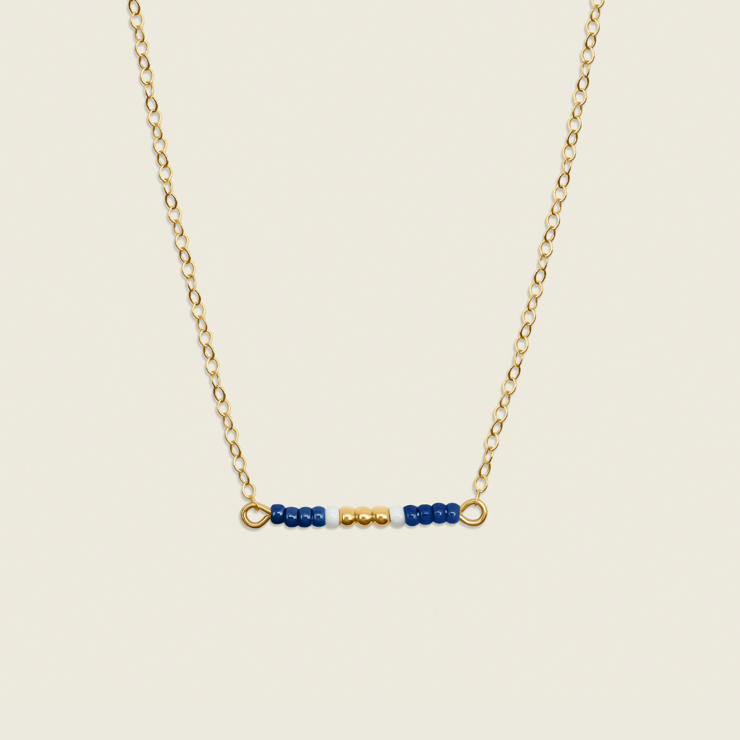 Navy Bar Necklace