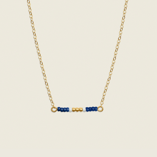 Navy Bar Necklace