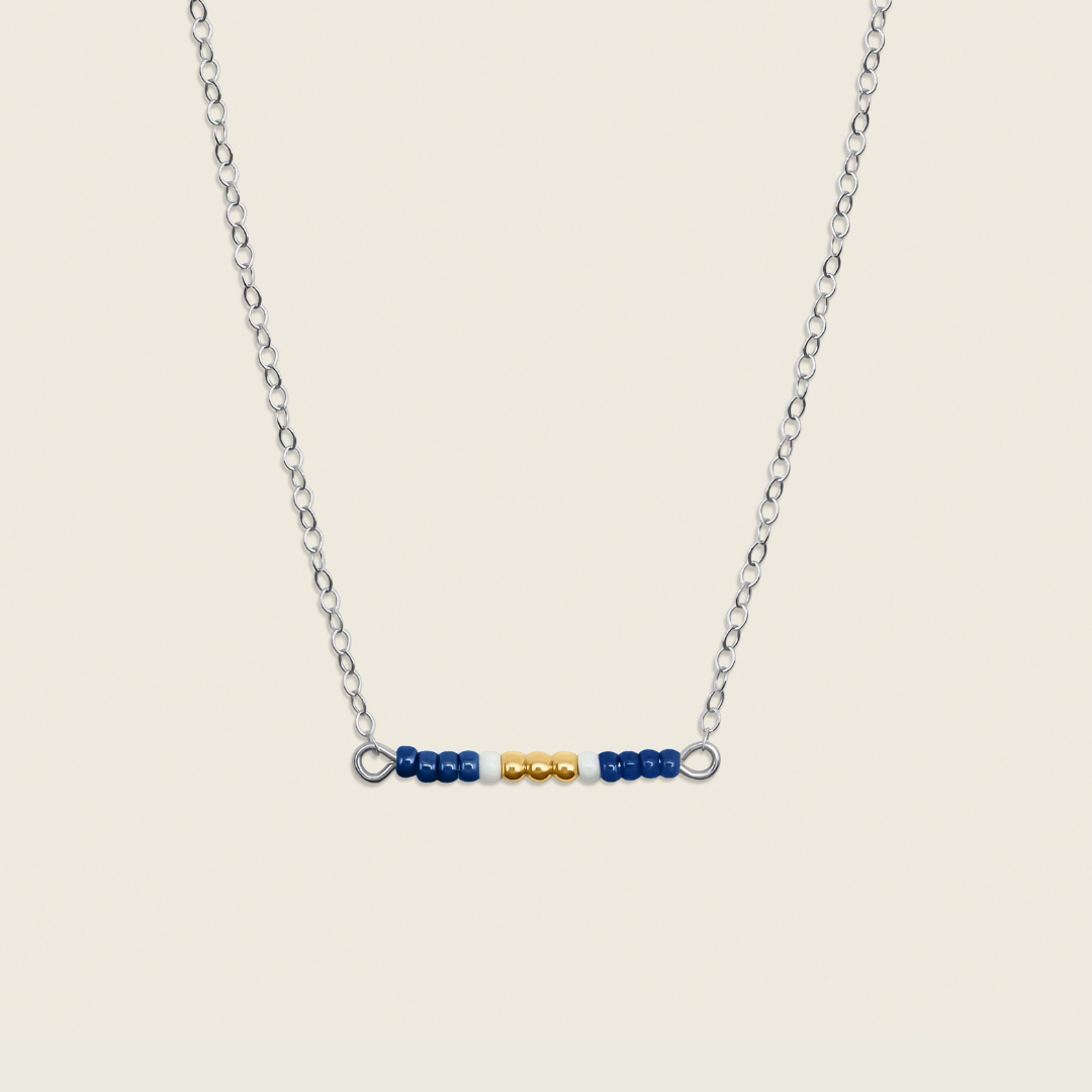 Navy Bar Necklace