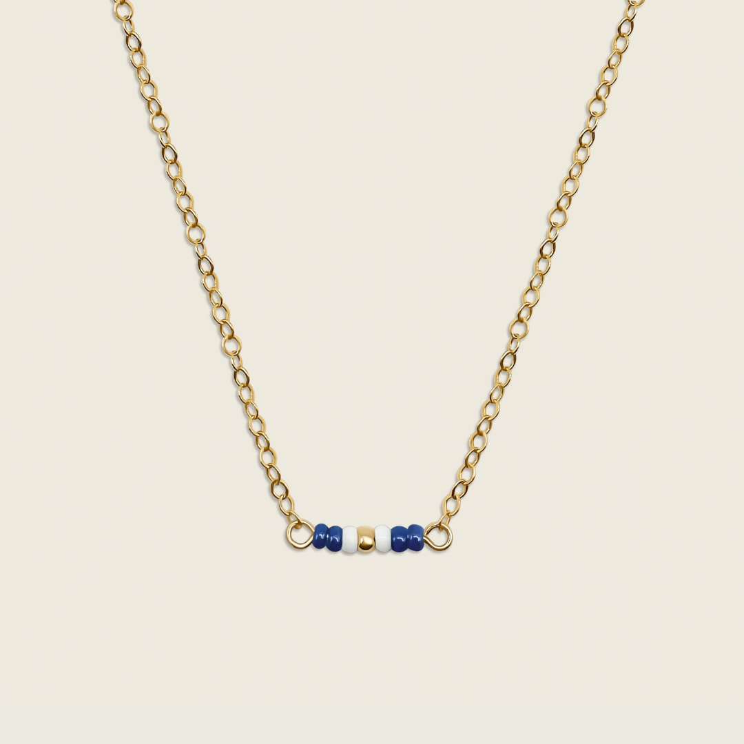 Petite Navy Necklace – a delicate accessory designed to honor and support the Navy community. Perfect for showing pride during deployments or as a meaningful everyday piece.