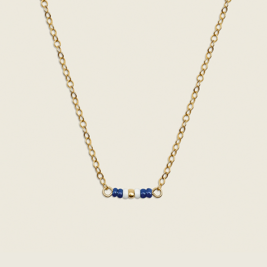 Petite Navy Necklace – a delicate accessory designed to honor and support the Navy community. Perfect for showing pride during deployments or as a meaningful everyday piece.