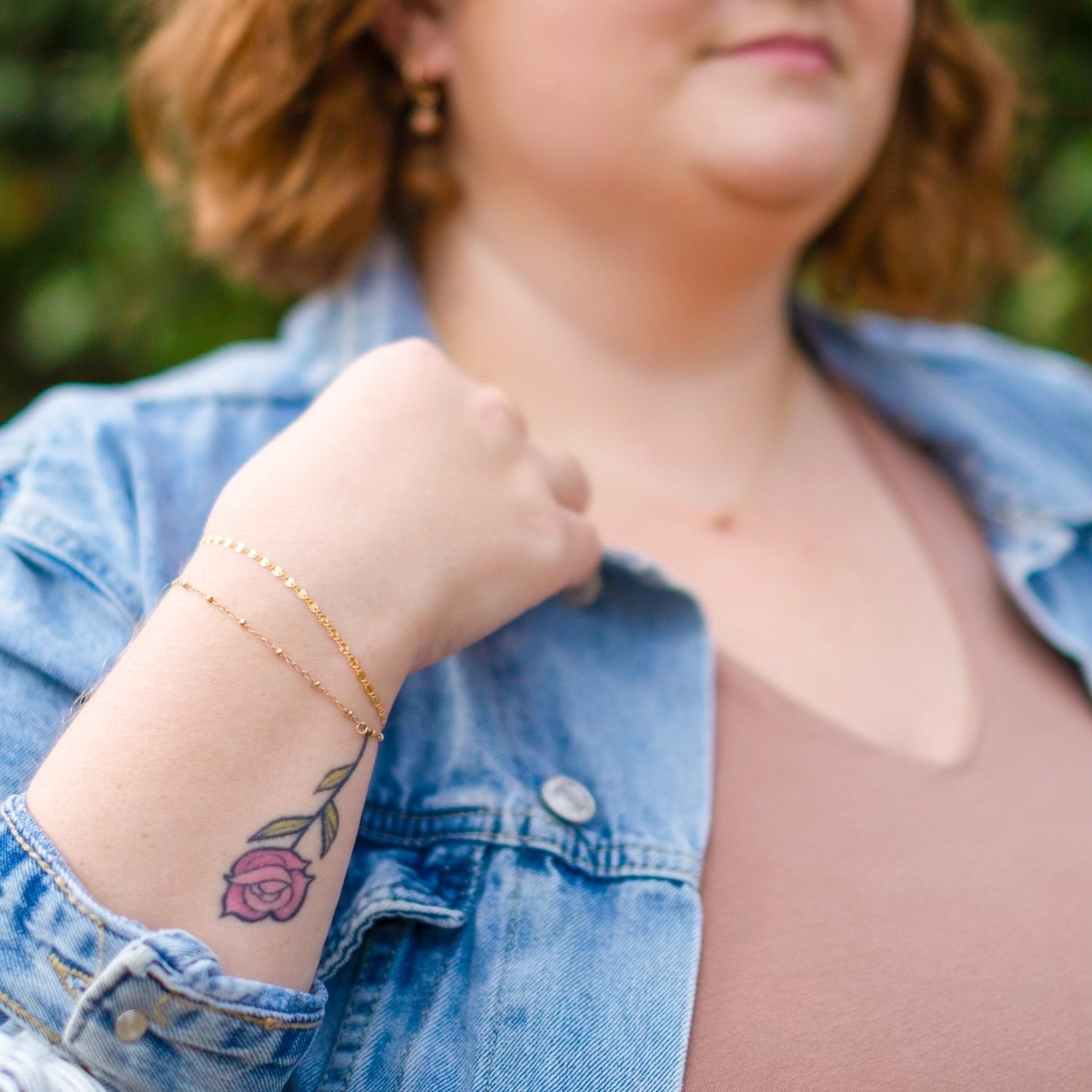 Starburst and Satellite Chain Dainty Bracelet Stack – a celestial-inspired jewelry set featuring delicate 14K gold-filled designs. Perfect for layering and adding a touch of sparkle to your everyday style. Shop elegant, minimalist bracelets today
