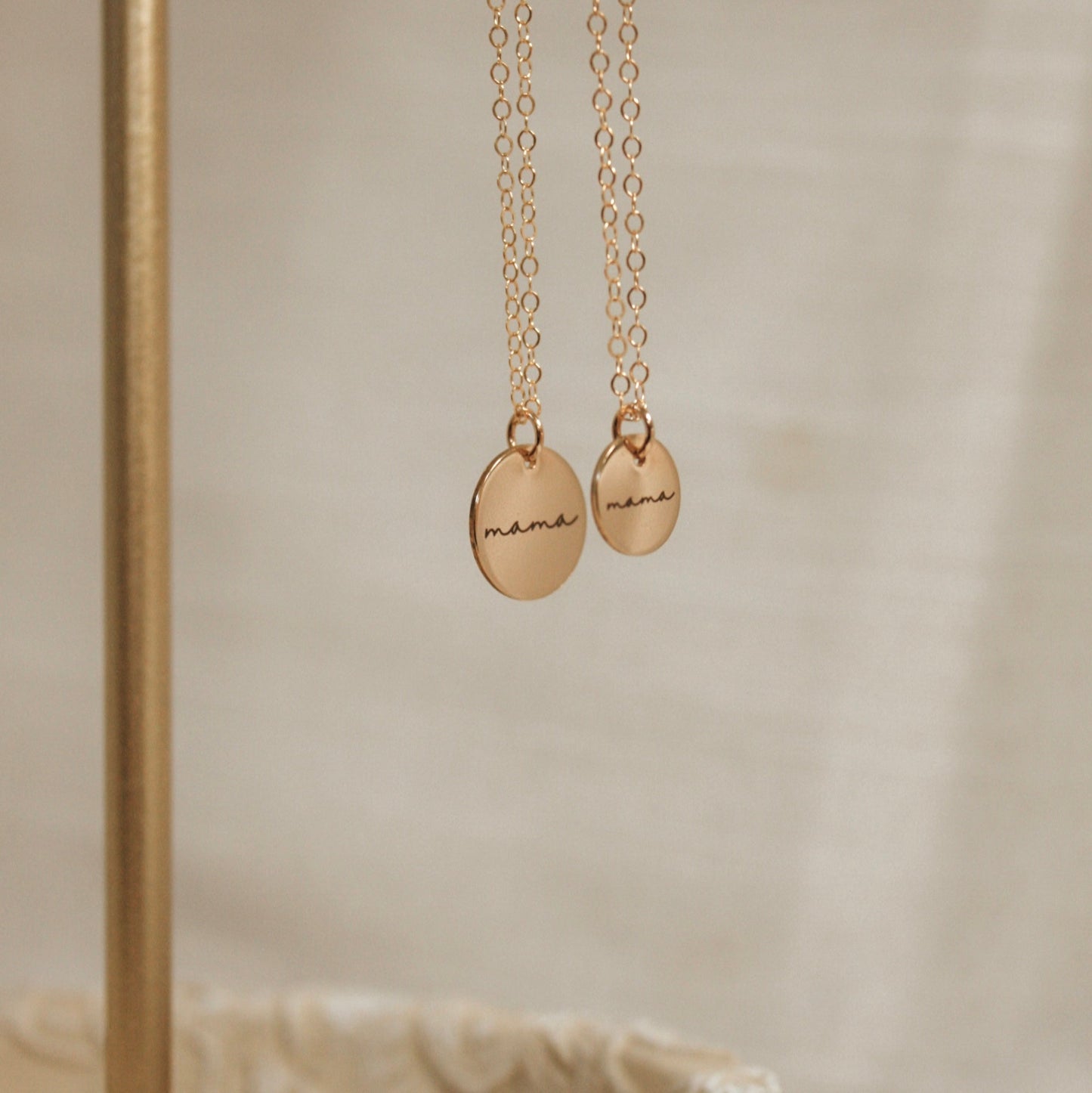 mama necklace - gold filled engraved