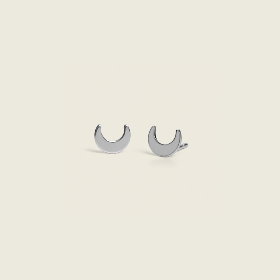 Moon Stud Earrings