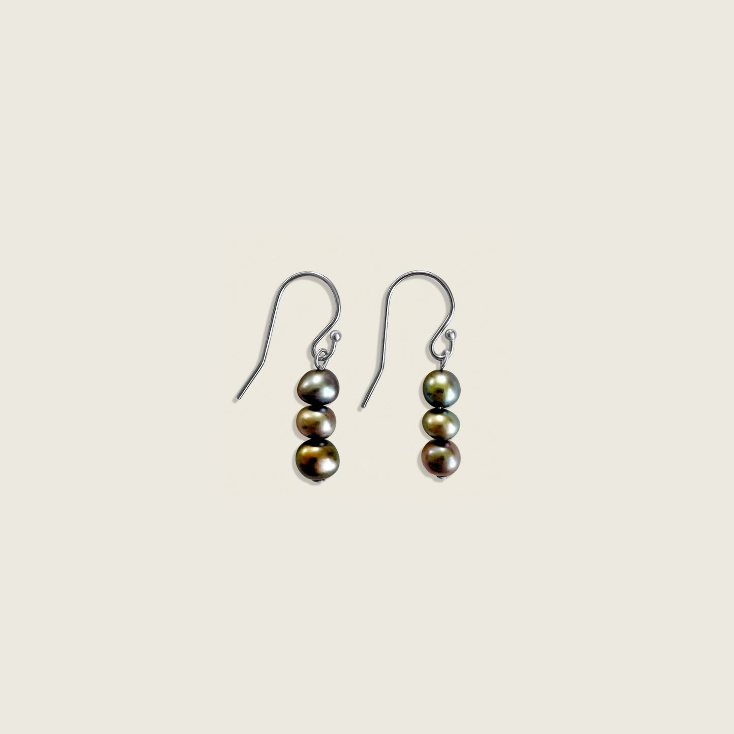 Noir Pearl Drop Earrings