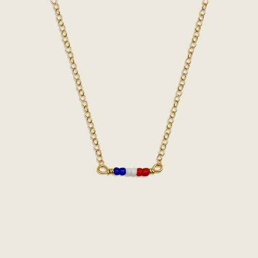 Petite Red, White & You Necklace