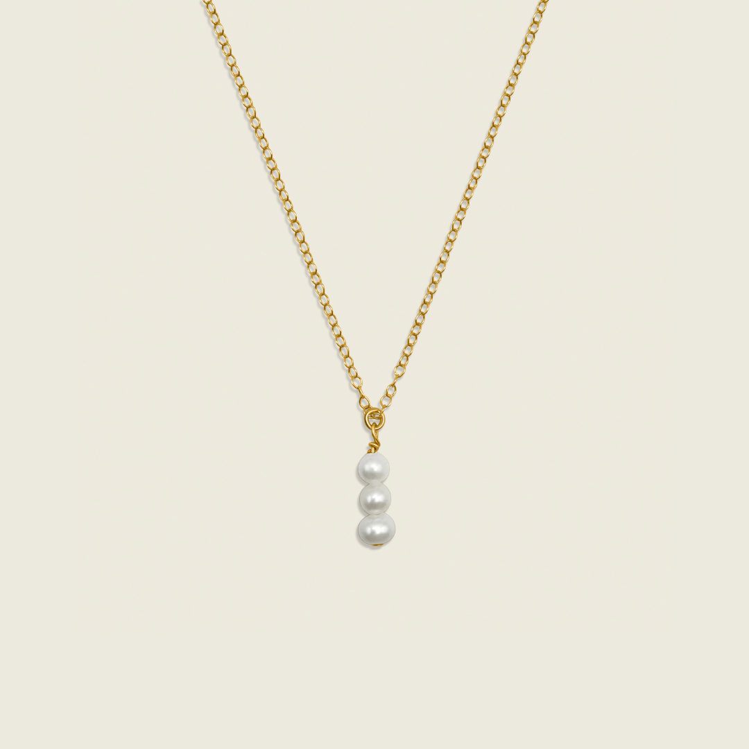 3 Pearl Drop Necklace