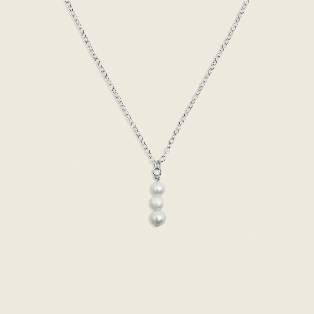 3 Pearl Drop Necklace