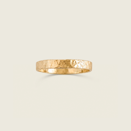Bold Hammered Ring