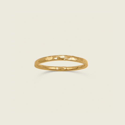 Hammered Ring - 14K Gold Filled: Handcrafted, artisan-designed ring with a modern hammered finish, perfect for gold lovers and collectors seeking unique, high-quality jewelry.