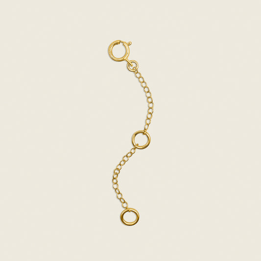 adjustable 2" necklace extender in 14k gold filled or sterling silver
