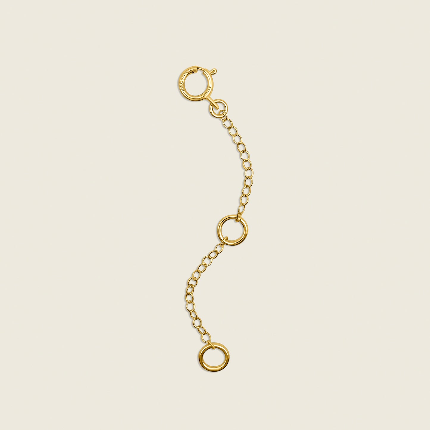 adjustable 2" necklace extender in 14k gold filled or sterling silver