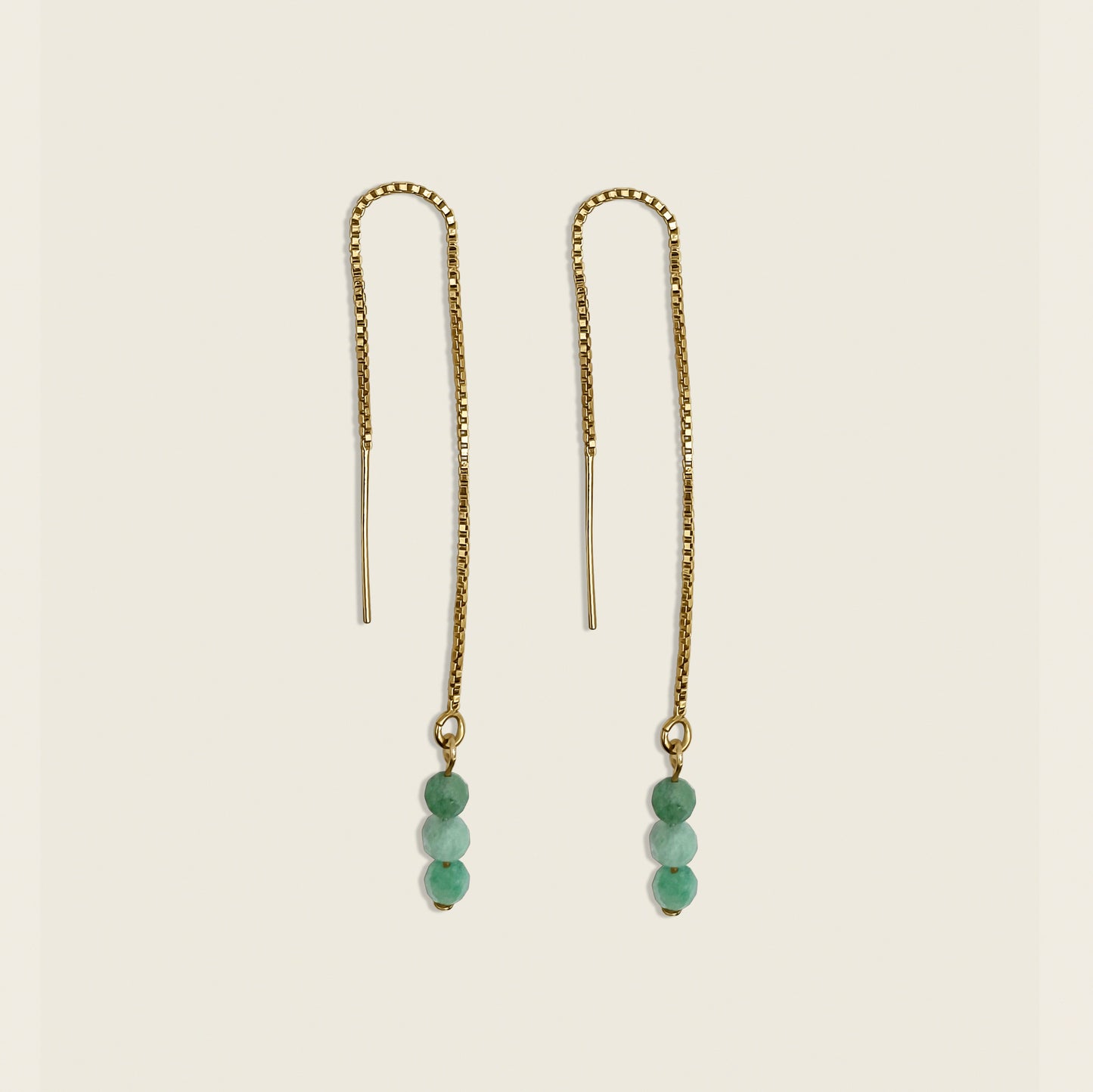 Emerald Thread Earrings