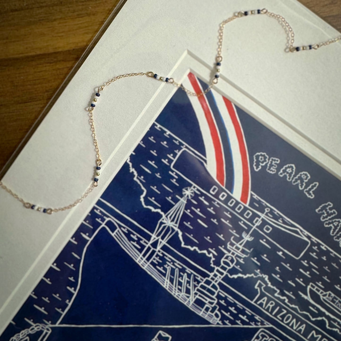 Navy Layering Necklace – a meaningful accessory designed for military spouses and families to honor the Navy. Perfect for showing support during deployments and celebrating resilience with a stylish, patriotic touch.