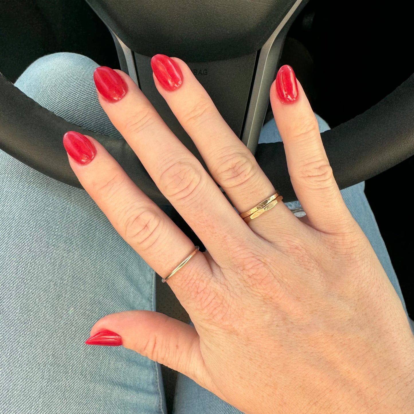 Scalloped Stacking Ring in 14K Gold Filled with Hammered and Simple Stacking Ring – a delicate, handcrafted ring with a unique scalloped design, perfect for stacking or wearing alone. Shop versatile, high-quality gold jewelry today!