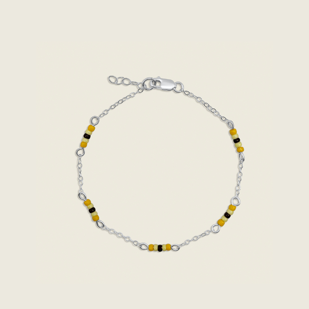 Sunny Days Bracelet in Sterling Silver – a meaningful accessory created for Kind Like Kat Day, symbolizing positivity and kindness. Shop this beautiful bracelet to show your support and spread light wherever you go