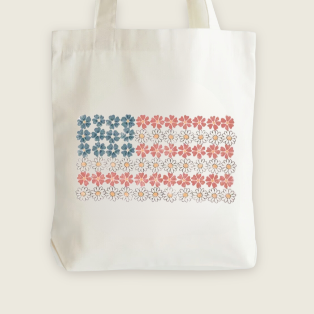 Floral Flag Tote