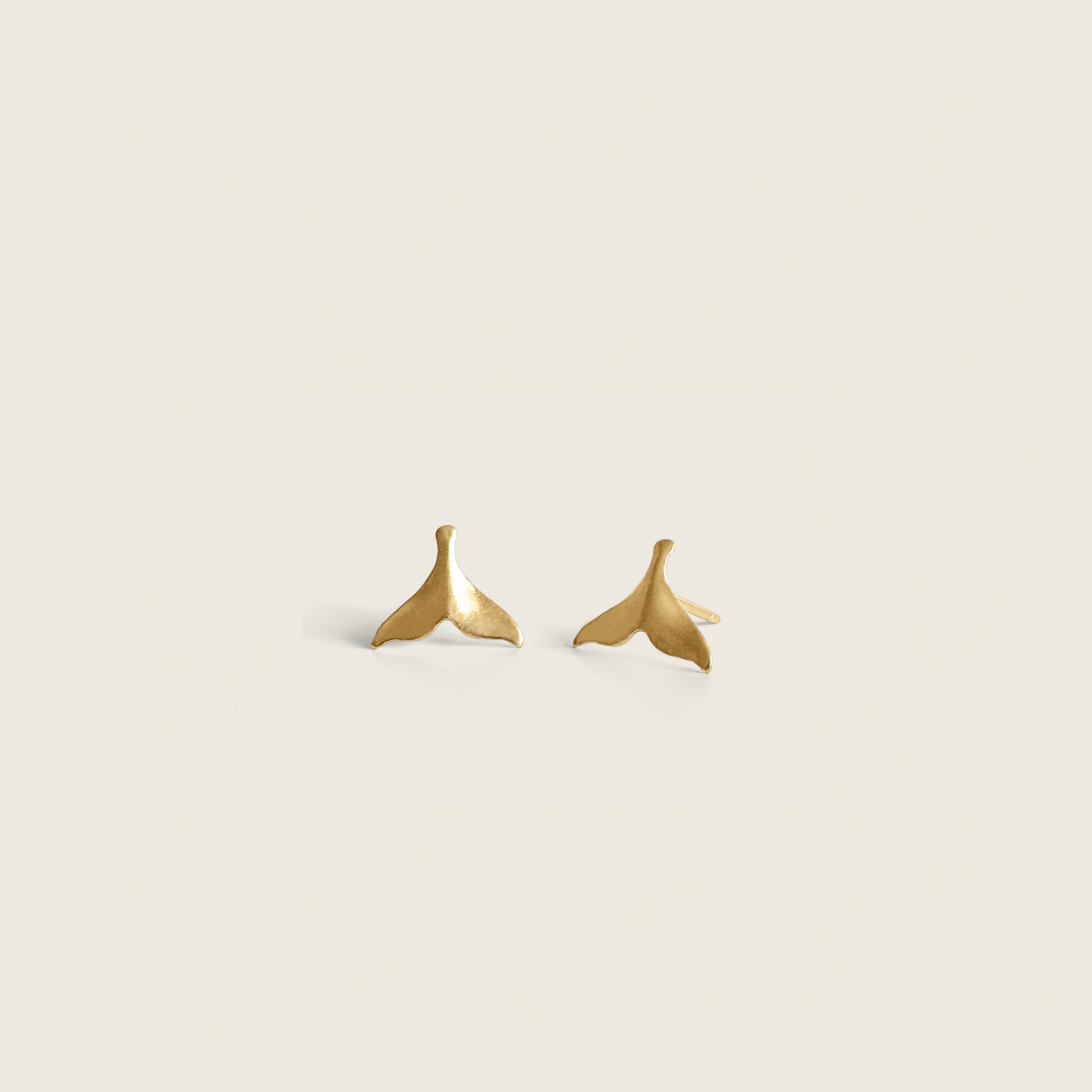 Whale Tail Stud Earrings