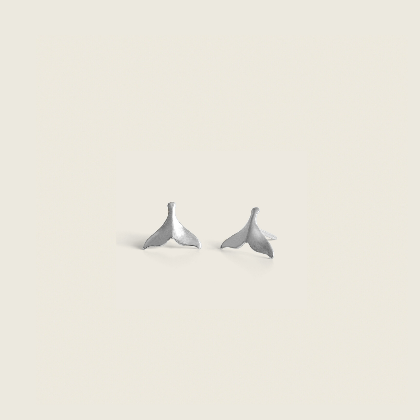 Whale Tail Stud Earrings